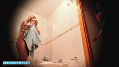 Stepmom Catches Stepson in Bathroom on Camera - Big Tits Blonde MILF Fucks Him for Jealous Husband - porntry.com - Spain