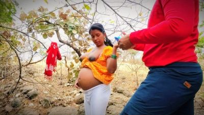 Desi village girl Permi Pooja outdoor forest sex - Hot bhabhi hardcore doggy style with devar in jungle - porntry.com - India