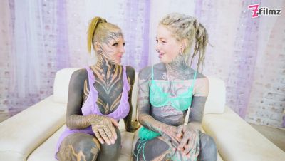 2 Heavily Tattooed Teens Fuck Hard - ATM, Gapes & Facial with World Champion - porntry.com - Britain