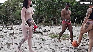 PLAYING THE BALL ON THE FIELD WITH MY NEIGHBOR WE LOST OUR ASSES - ah-me.com