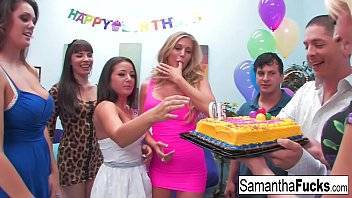 Samantha - Samantha celebrates her birthday with a wild crazy orgy - xvideos.com