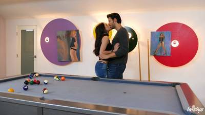 Fine anal sex on the pool table with a slim honey - alphaporno.com