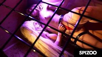 Leather Lesbian Strap On Domination In The Cage - xvideos.com