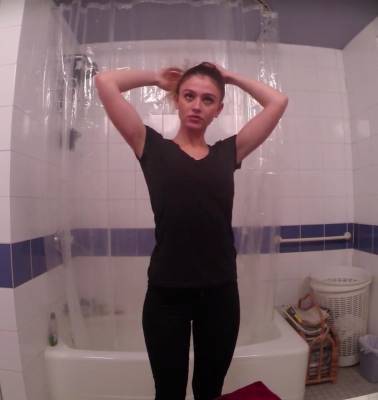 Cute Brunette in Bathroom, Dressing, Spy Cam - xhamster.com
