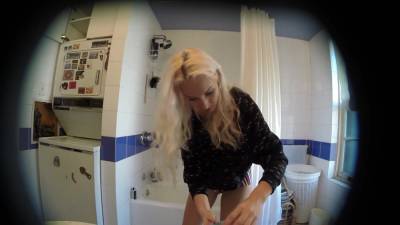 Hot Skinny Blonde in Bathroom, dressing, Spy Cam - xhamster.com