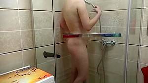 Thin pregnant milf hairy cunt and big nipples masturbating in the shower - hdzog.com