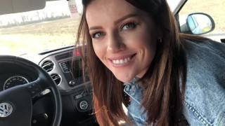 She loves to suck dick in the car and eat cum - pornhub.com