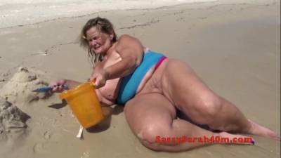 Huge saggy tits on the beach - xhamster.com