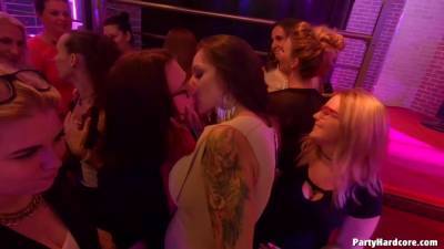 Bitchy girls are partying in the night club, getting drunk and having group sex adventures - upornia.com