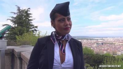 Lyonnaise is a flight attendant who is always in the mood for sex with pilot - upornia.com
