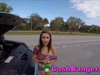 Stranded Big Tits Teen Takes Money For Sexual Favors - youporn.com