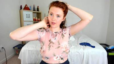 Teasing redhead milf with glasses and huge boobs sucks cock - drtvid.com