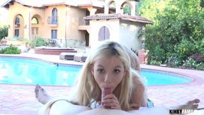 Kenzie Reeves - Slender blonde babe, Kenzie Reeves is sucking her lover's dick and getting it inside her pussy - upornia.com