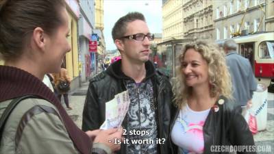Young czech couple interviewed on the street - hdzog.com - Czech Republic