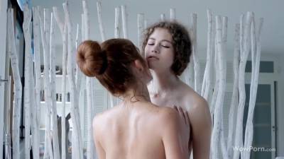 Two beautiful lesbians getting soaked - hotmovs.com