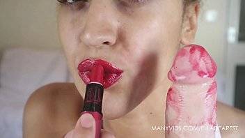 Messy Red Lipstick Blowjob - xvideos.com