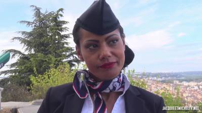 Clelie is a smashing, French flight attendant who is too busy fucking to go to work - upornia.com - France