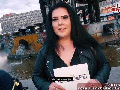 DEUTSCHE FETTE TEEN ABSCHLEPPEN - German fat chubby teen public pick up casting on street - youporn.com - Germany