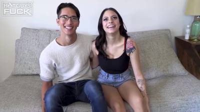 Petite brunette with tattoos, Mia Thomas is fucking Zeek Simons while his girlfriend is at work - upornia.com