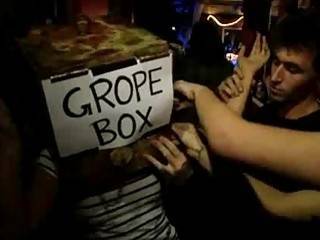 Boxed head bound babe fondled and fucked in public - ah-me.com