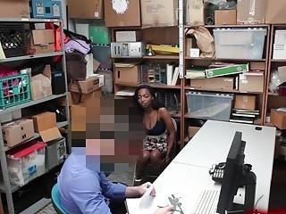 Busty teen ebony fucked by store officer - tubous.com