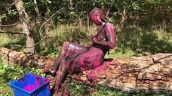 Messy Cute Girl, Dirty Muddy and Gunged in Sexy Pink - xvideos.com