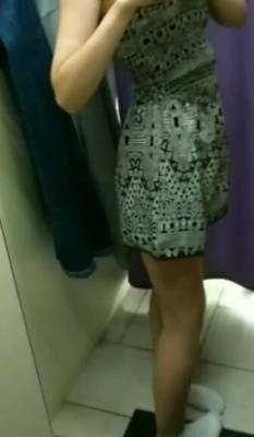 A Schoolgirl tries on Outfits before September 1. Hidden Camera in the Fitting Room - theyarehuge.com
