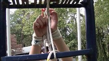 Nyssa Nevers Tied To The Slide, Outdoor Bondage - xvideos.com
