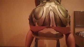 Skin - erotic dance on a chair in a dress made of snake skin - xvideos.com
