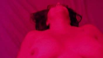 MILF with Nerdy Glasses getting fucked until she cums in red light room. Nice tits and pussy - xvideos.com