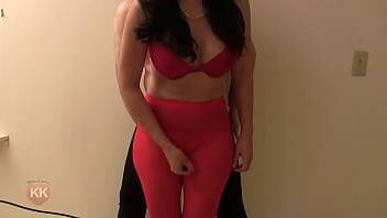 Christmas Cosplayer lets him cum on her feet and ass in red pantyhose - xvideos.com
