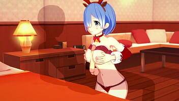 Re:Zero Rem rides cock and gets a creampie for Christmas. - xvideos.com