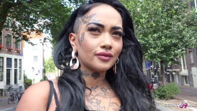 GERMAN SCOUT - BROWN LATINA INK INSTAGRAM MODEL BIBI PICKUP TO FUCK IN AMSTERDAM - Reality - xtits.com - Germany