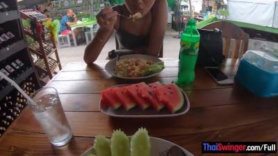 Real amateur Thai teen cutie fucked after lunch by her temporary boyfriend - hotmovs.com - Thailand