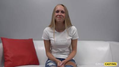 Casting Of 20 Yrs Old Young Blonde Goes Slippery - upornia.com