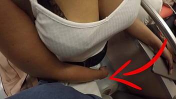 Unknown Blonde Milf with Big Tits Started Touching My Dick in Subway ! That's called Clothed Sex? - xvideos.com