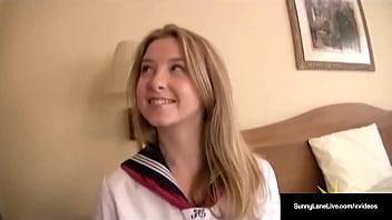 American Student Sunny Lane Gets Her Wet Pussy Noodled By Horny Asian! - xvideos.com - Usa