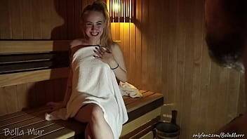Bella Mur - Curvy hottie fucking a stranger in a public sauna - xvideos.com