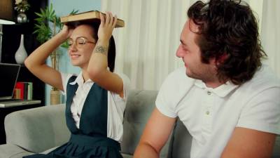 Monica - Young brunette student screwed in doggy by her tutor - Monica mattos - xtits.com