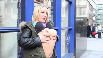 Busty pisses and strips in front of everyone without shame - xvideos.com - Britain