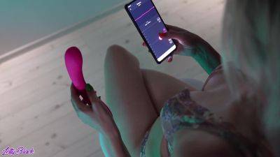 New pink toy turned out to be powerful enough to make the blonde's legs shake in an intense orgasm - anysex.com