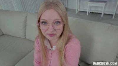 Nerdy girl learns everything about sex with friend's step daddy - anysex.com