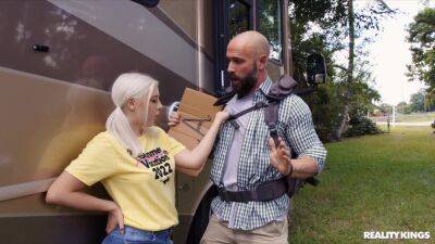Cute blonde lets random man follow her into her bus home to fuck her brains out - xbabe.com