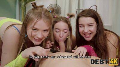 Hazel Grace - No Party Like a Fuck Party with Lesya Milk, Hazel Grace, Jolie Butt - POV threesome blowjob with young sexy babes - xtits.com