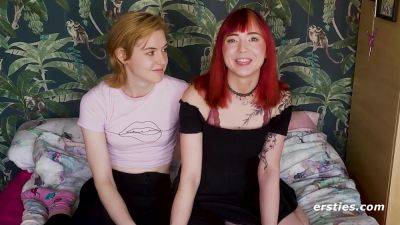 Hot Redhead and Blonde Lesbian Girls Get Together To Have Steamy Sex - Small tits big ass - xhand.com