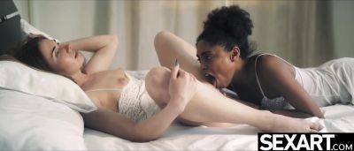 Cute Black girl and her sexy girlfriend lick each other's pussy - Melissa benz - xhand.com