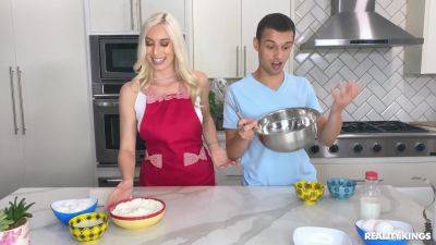 Gina Gerson - Kay Lovely - Johnny Love - Kay Lovely gets eaten out and screwed in the kitchen - xhand.com