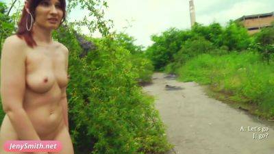 Hot Woman Walking Naked On The Old Plant - Jeny Smith - videohdzog.com