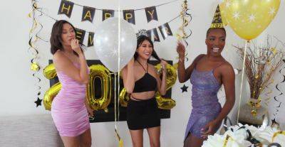 Bitches smash the party with threesome sex in flawless rounds - alphaporno.com