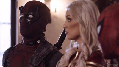 Ryan Driller - Busty Milf - Busty MILF craves both Deadpool and Spider man for merciless anal DP - xbabe.com